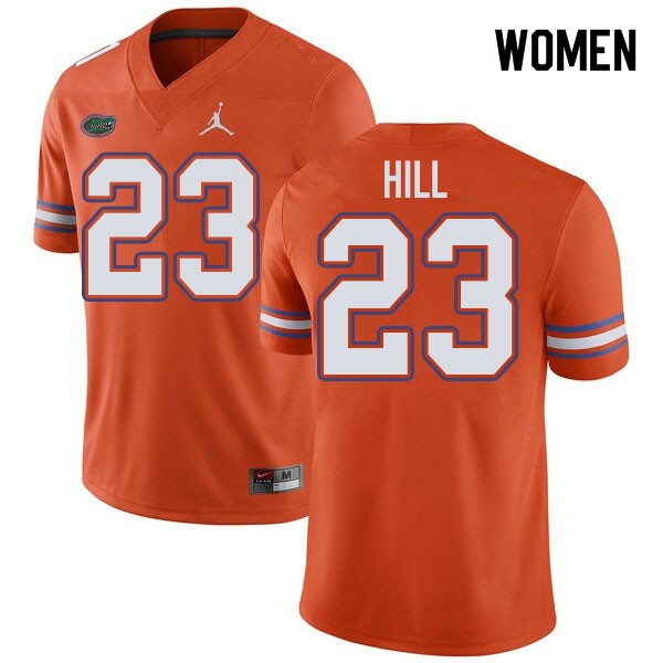 Jordan Brand Women #23 Jaydon Hill Florida Gators College Football Jerseys Sale-Orange - Click Image to Close